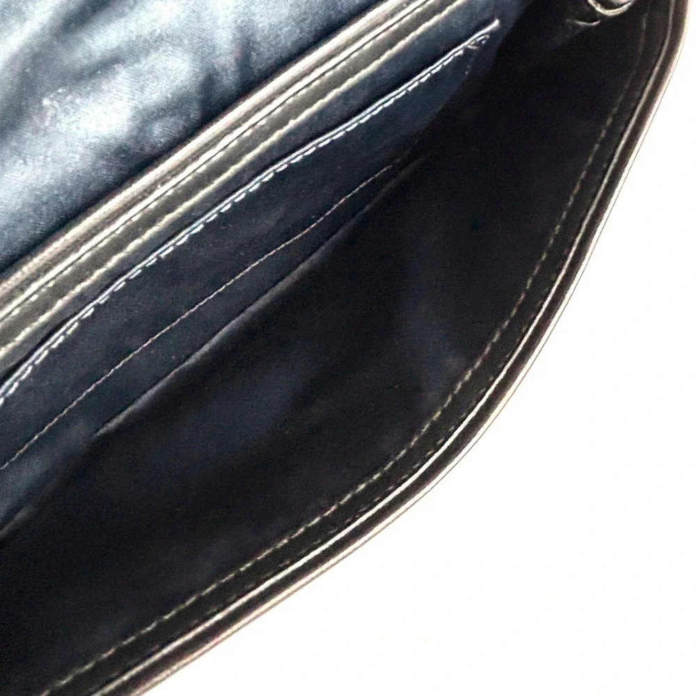 Coach Leather Wristlet Clutch Womens‎ Black Turnlock Silver Hardware Vintage